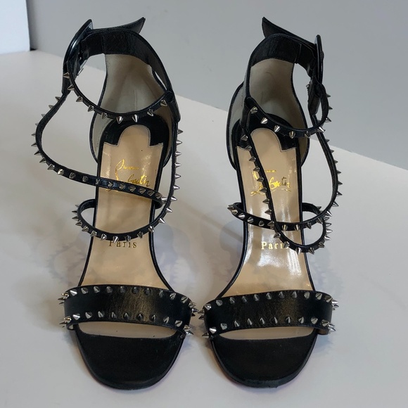 Christian Louboutin Shoes - Christian Louboutin Black Studded Sandal Heels